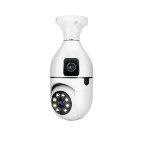 Dual Lens PTZ Bulb Wireless WiFi Nanny CCTV Bulb Security Camera