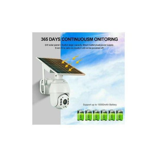 360° Solar CCTV Security Camera – PTZ WiFi & 4G SIM Smart Surveillance