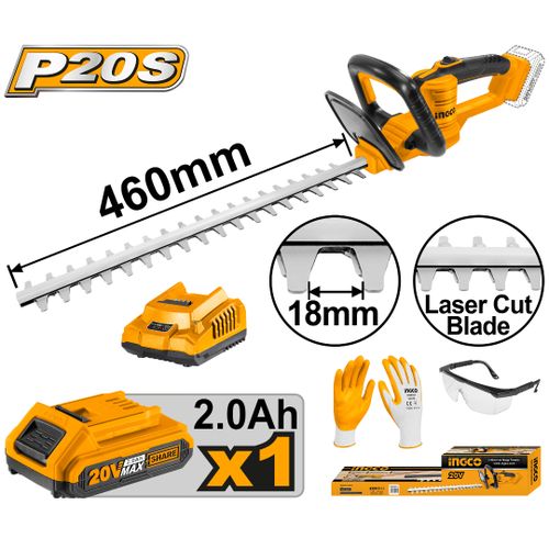 Ingco Cordless Li-Ion Hedge Trimmer 20V – CHTLI20461