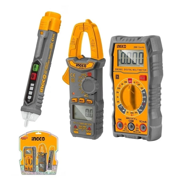 Ingco DM3028 Electrical Test Kit – 3-Piece Set