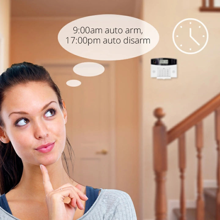 Home Burglar WiFi GSM Alarm System with Wireless Door Sensor & LCD Display