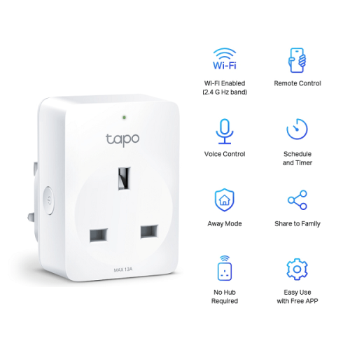 TP-Link Mini Smart Wi-Fi Socket – TL-TAPO P100 (1-Pack)