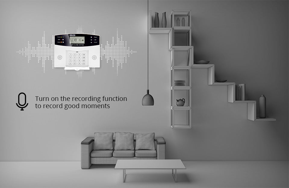 Home Burglar WiFi GSM Alarm System with Wireless Door Sensor & LCD Display