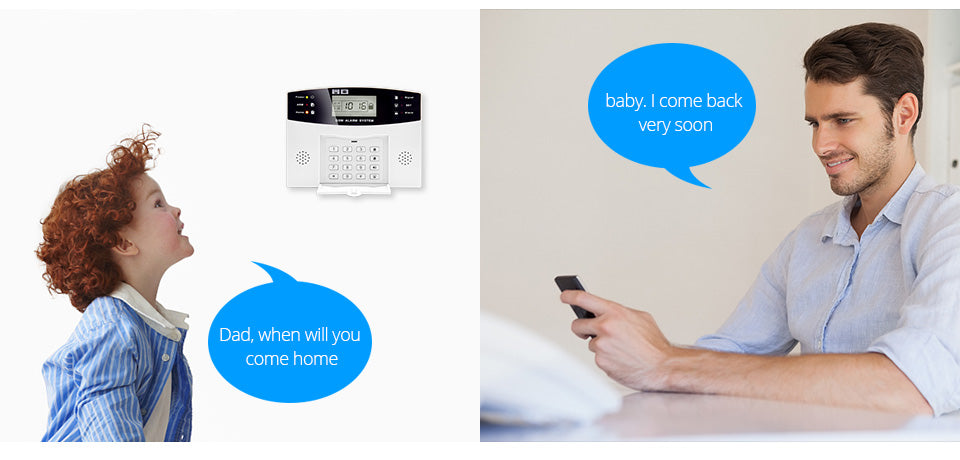 Home Burglar WiFi GSM Alarm System with Wireless Door Sensor & LCD Display