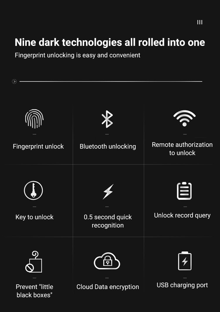 Tuya Smart Bluetooth Fingerprint Padlock – Waterproof & Key-Enabled