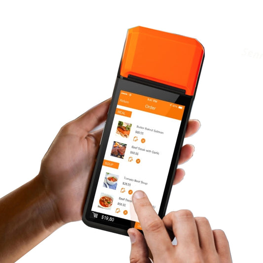 H10S Android Handheld POS Terminal with Printer – Android 13, WiFi + 4G, 58mm Receipt & Label Printing