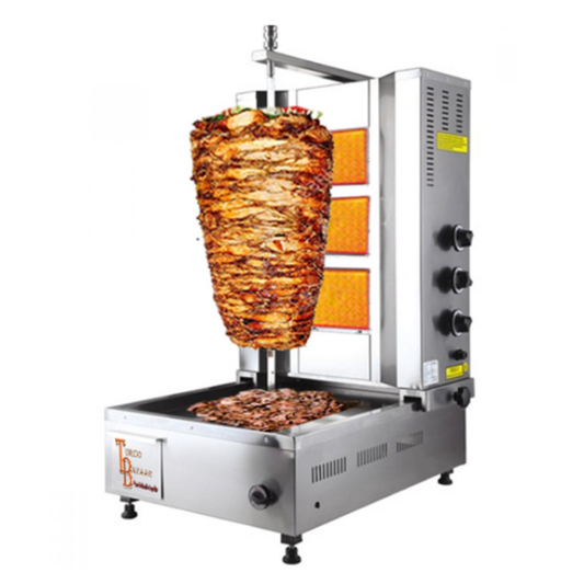 3-Burner Stainless Steel Shawarma Machine