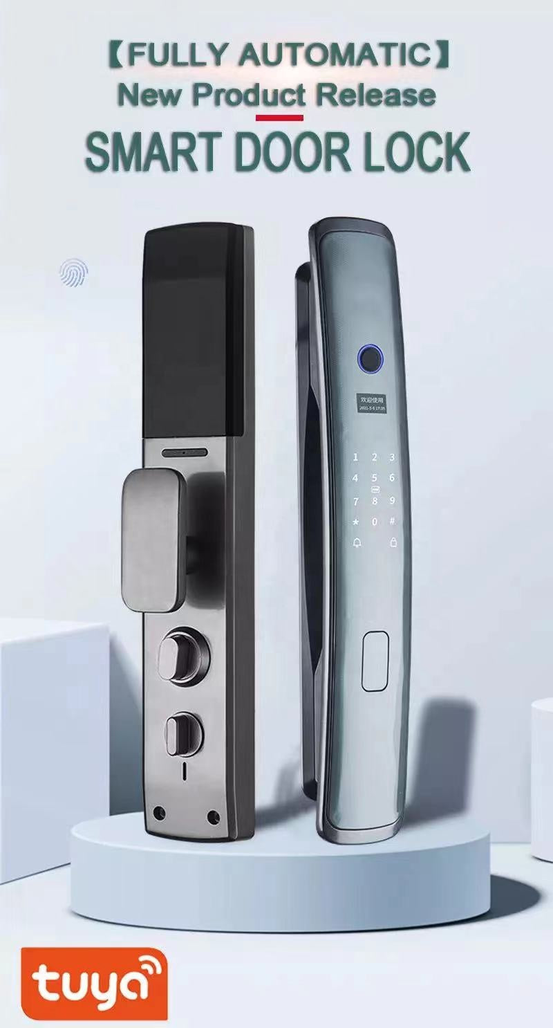 Smart Tuya WiFi-Zigbee Biometric Premium Automatic Lock – Multi-Access Digital Door Lock
