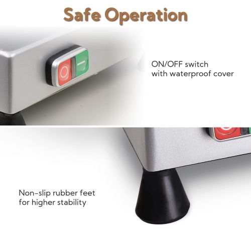 Heavy Duty 10" Stainless Steel Meat/Flesh Slicer – Commercial Semi-Automatic