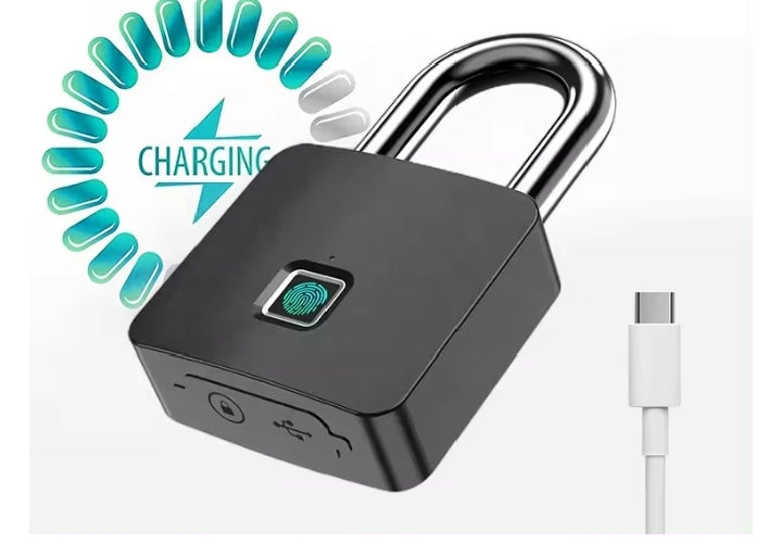 Tuya Smart Bluetooth Fingerprint Padlock – Waterproof & Key-Enabled