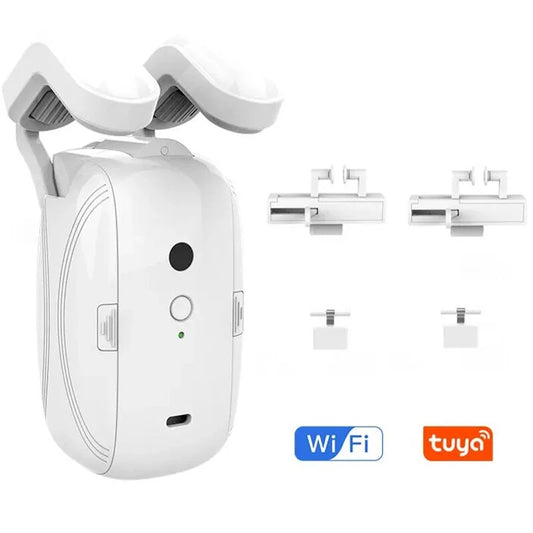 Tuya Smart WiFi Curtain Motor – Voice-Controlled Electric Curtain Opener for Roman, T & U Tracks